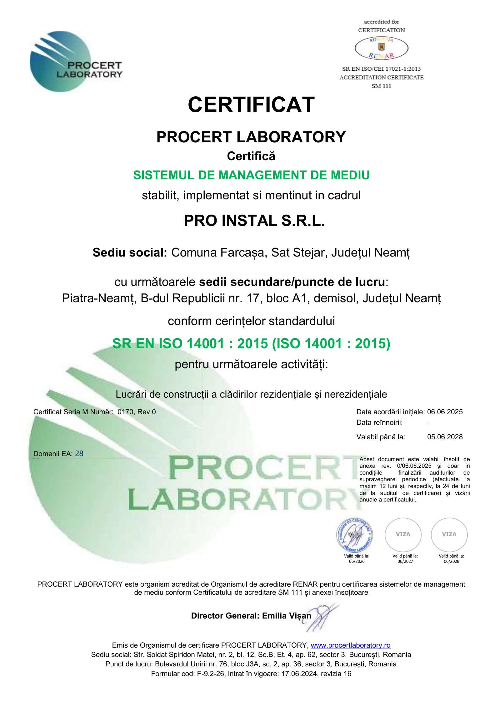 Certificări ISO 2025 — Pagina 3 din 4